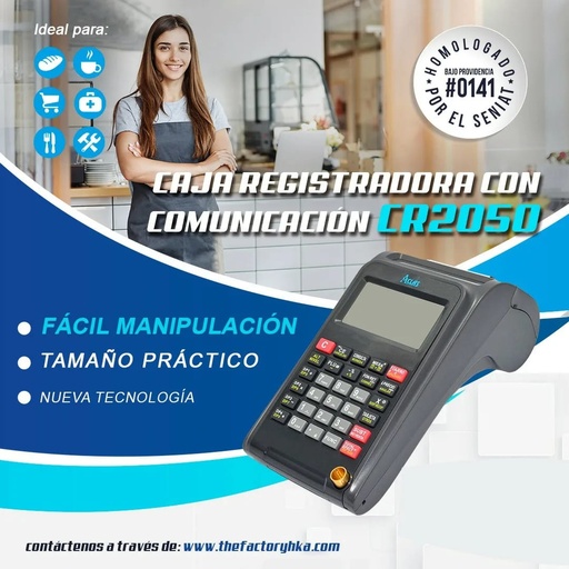 [123456] Caja Registradora con Transmisión CR2050